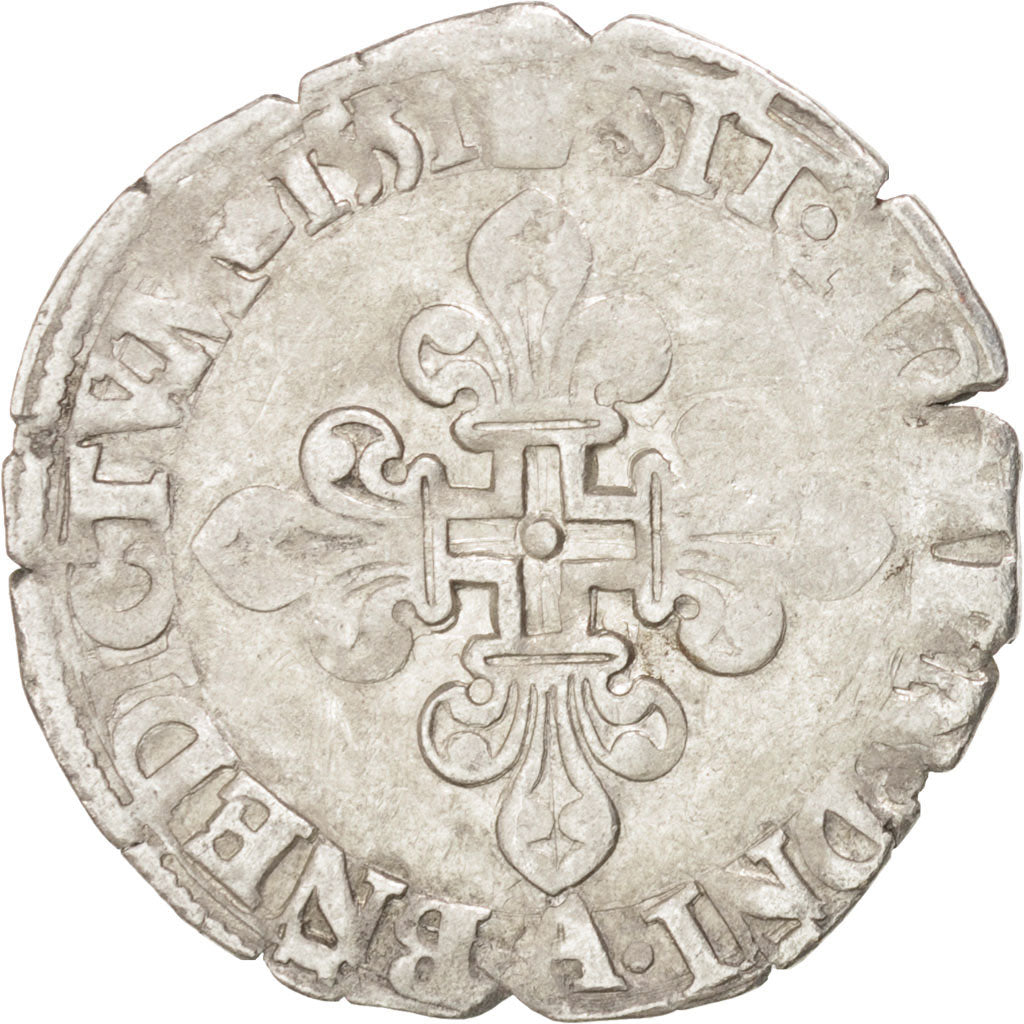 Coin, France, Demi Gros de Nesle, 1551, Paris, VF(20-25), Silver, Sombart:4458