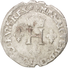 Monnaie, France, Demi Gros de Nesle, 1551, Paris, TB, Argent, Sombart:4458