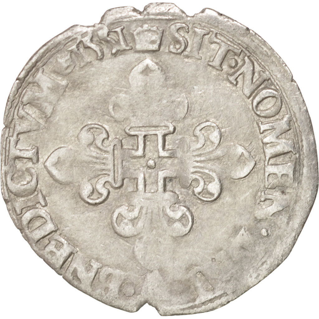 Monnaie, France, Demi Gros de Nesle, 1551, Paris, TB, Argent, Sombart:4458