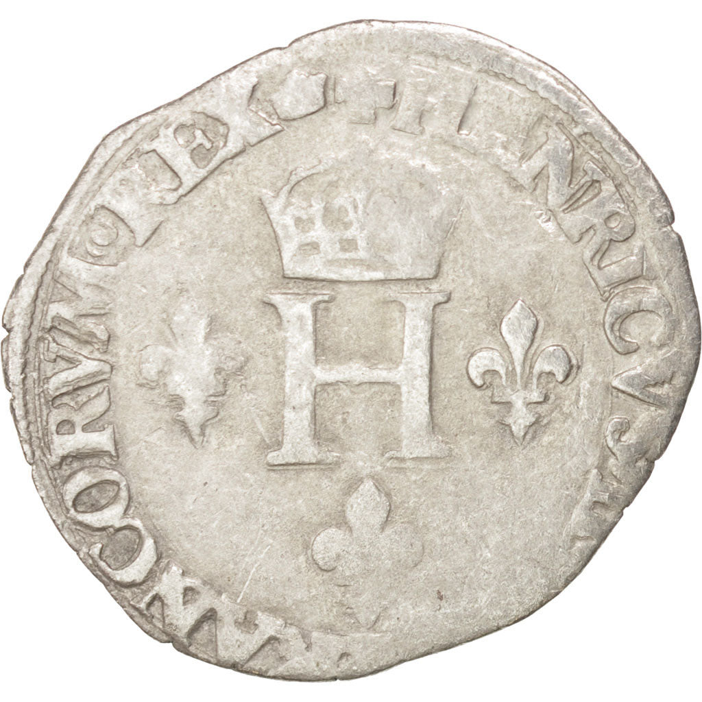 Coin, France, Demi Gros de Nesle, 1551, Paris, VF(20-25), Silver, Sombart:4458