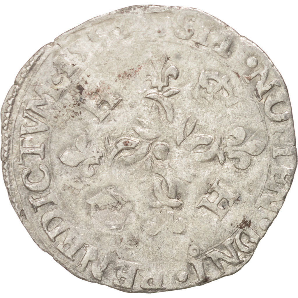 Münze, Frankreich, Douzain aux croissants, 1552, Rennes, SS, Billon