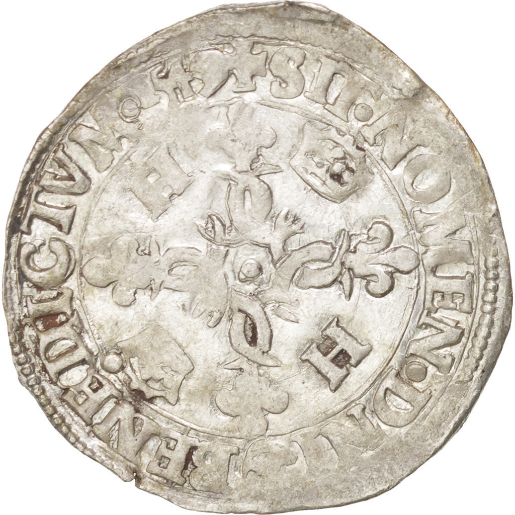 Münze, Frankreich, Douzain aux croissants, 1549, Rouen, SS, Billon