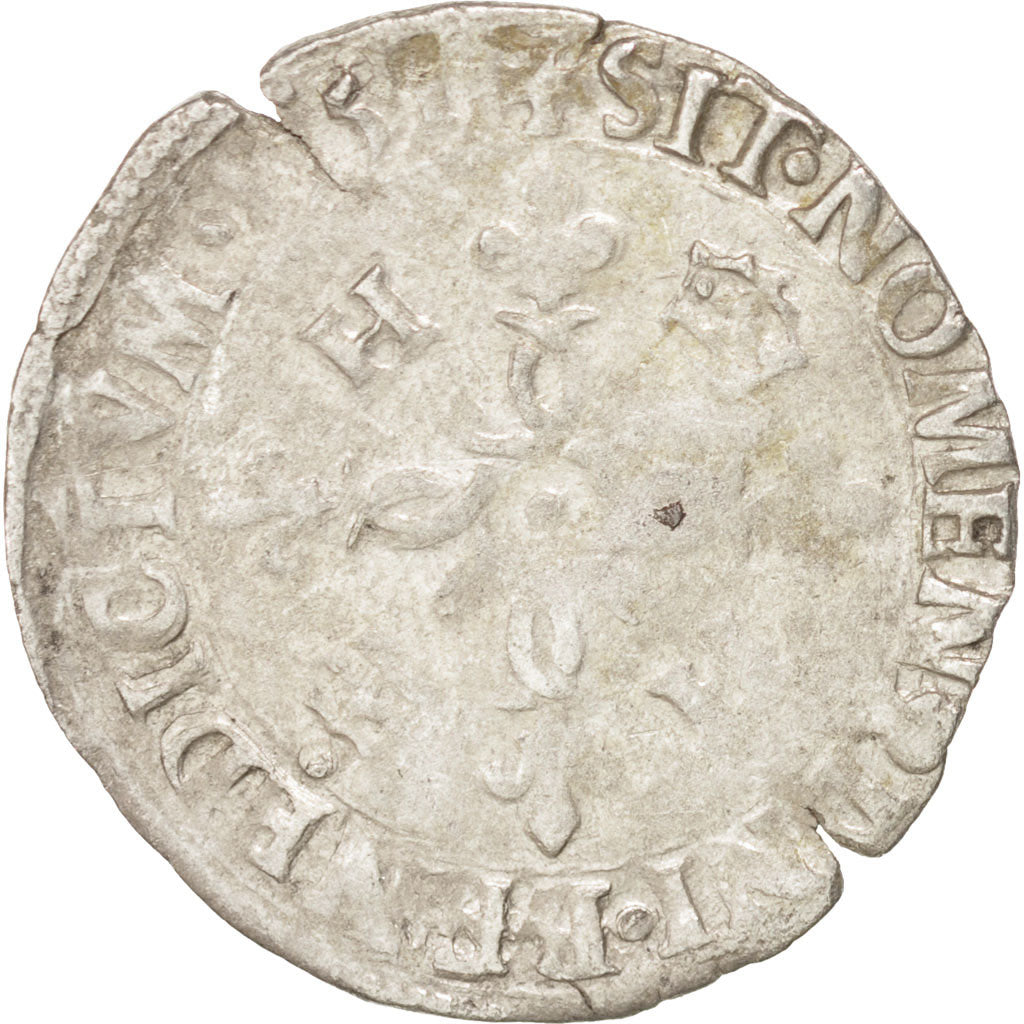 Coin, France, Douzain aux croissants, 1551, Rouen, EF(40-45), Billon