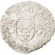 Moneda, Francia, Douzain aux croissants, 1551, Rouen, MBC, Vellón, Duplessy:997