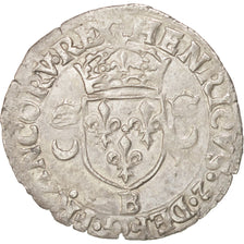 Münze, Frankreich, Douzain aux croissants, 1551, Rouen, SS, Billon