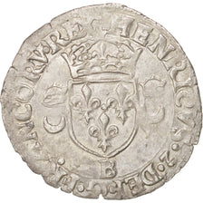 Coin, France, Douzain aux croissants, 1551, Rouen, EF(40-45), Billon