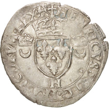 Münze, Frankreich, Douzain aux croissants, 1551, La Rochelle, SS+, Billon