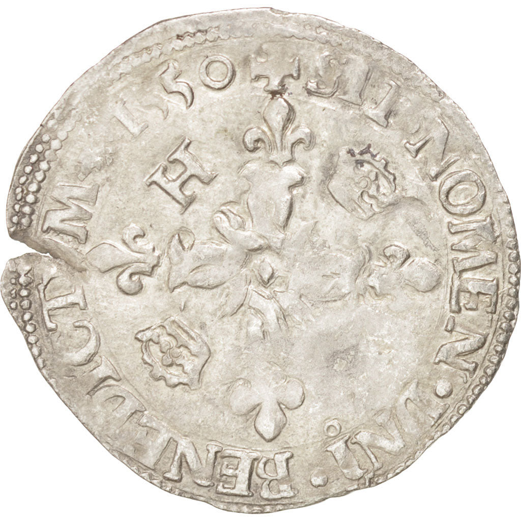Coin, France, Douzain aux croissants, 1550, Rennes, EF(40-45), Billon