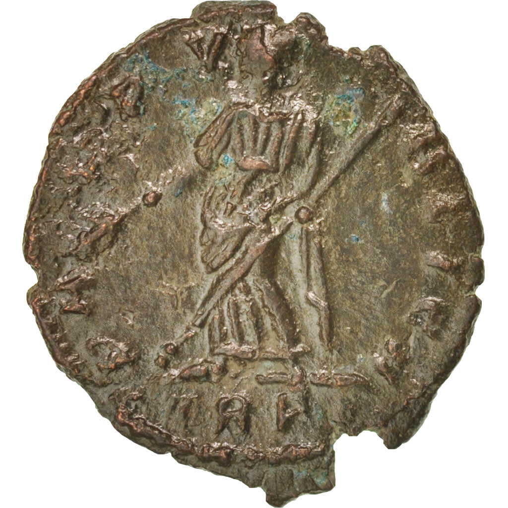 Coin, Nummus, Trier, AU(50-53), Copper, RIC:33