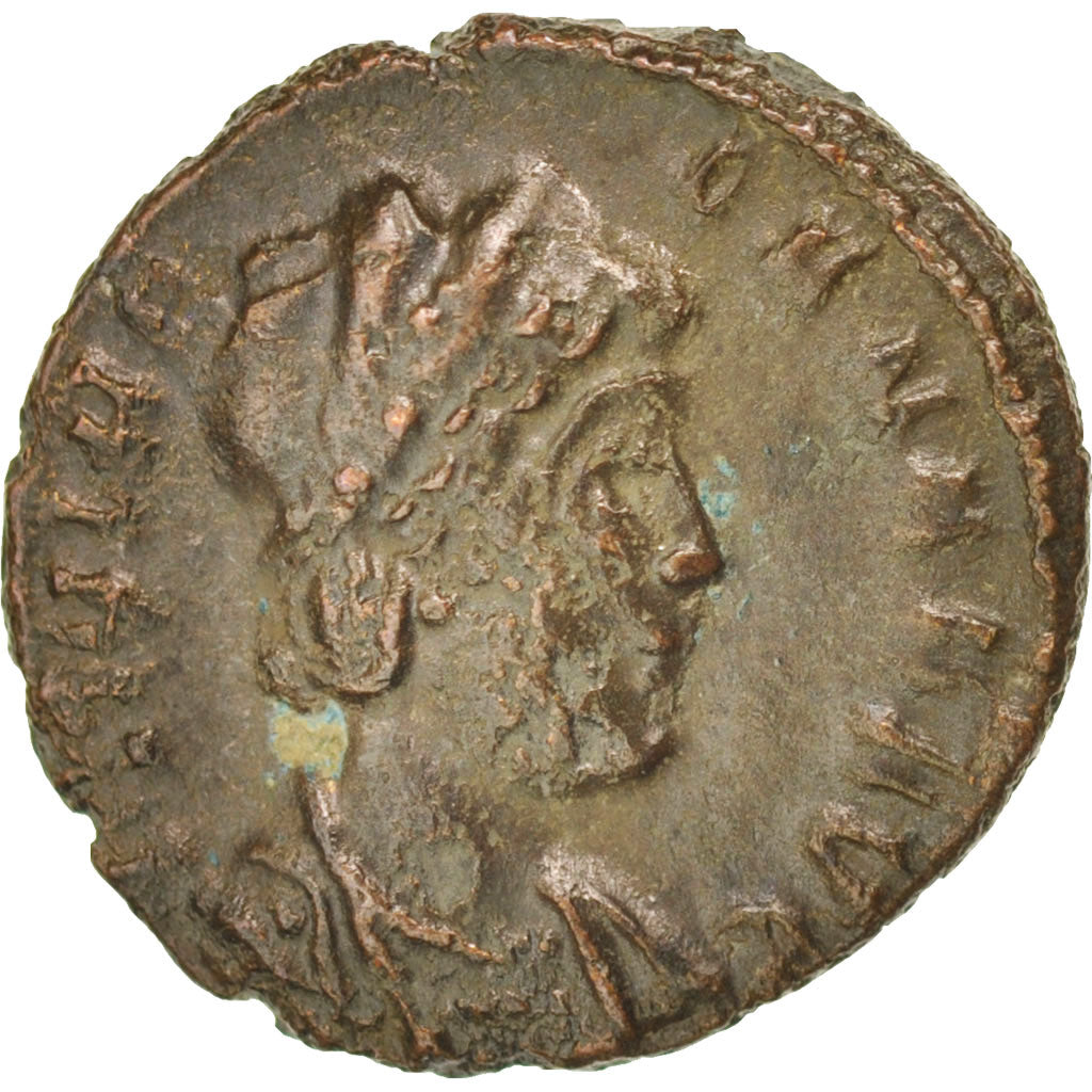 Coin, Helena, Nummus, Trier, AU(50-53), Copper, RIC:33