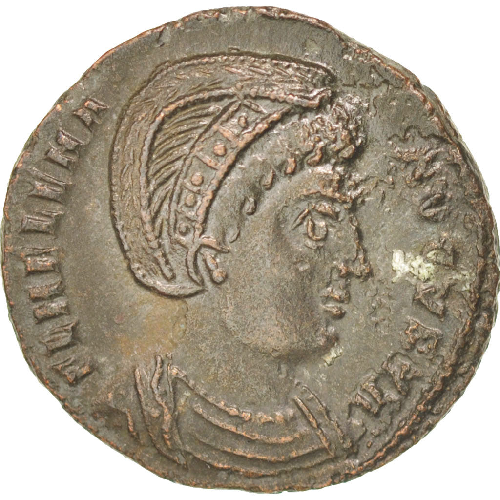 Coin, Helena, Nummus, Trier, AU(50-53), Copper, RIC:291