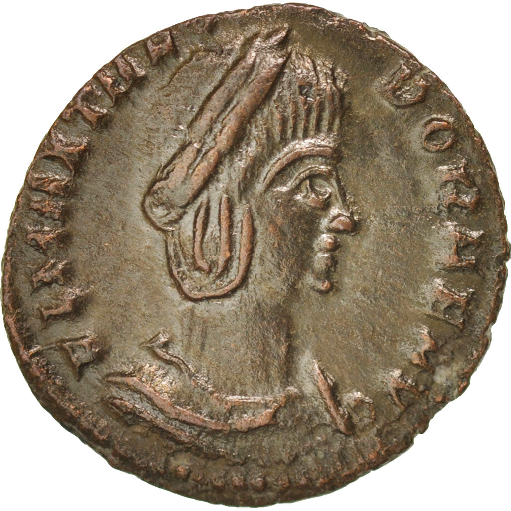 Coin, Theodora, Nummus, Trier, AU(50-53), Copper, RIC:56