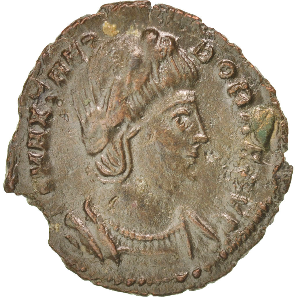 Coin, Theodora, Nummus, Trier, AU(50-53), Copper, RIC:56