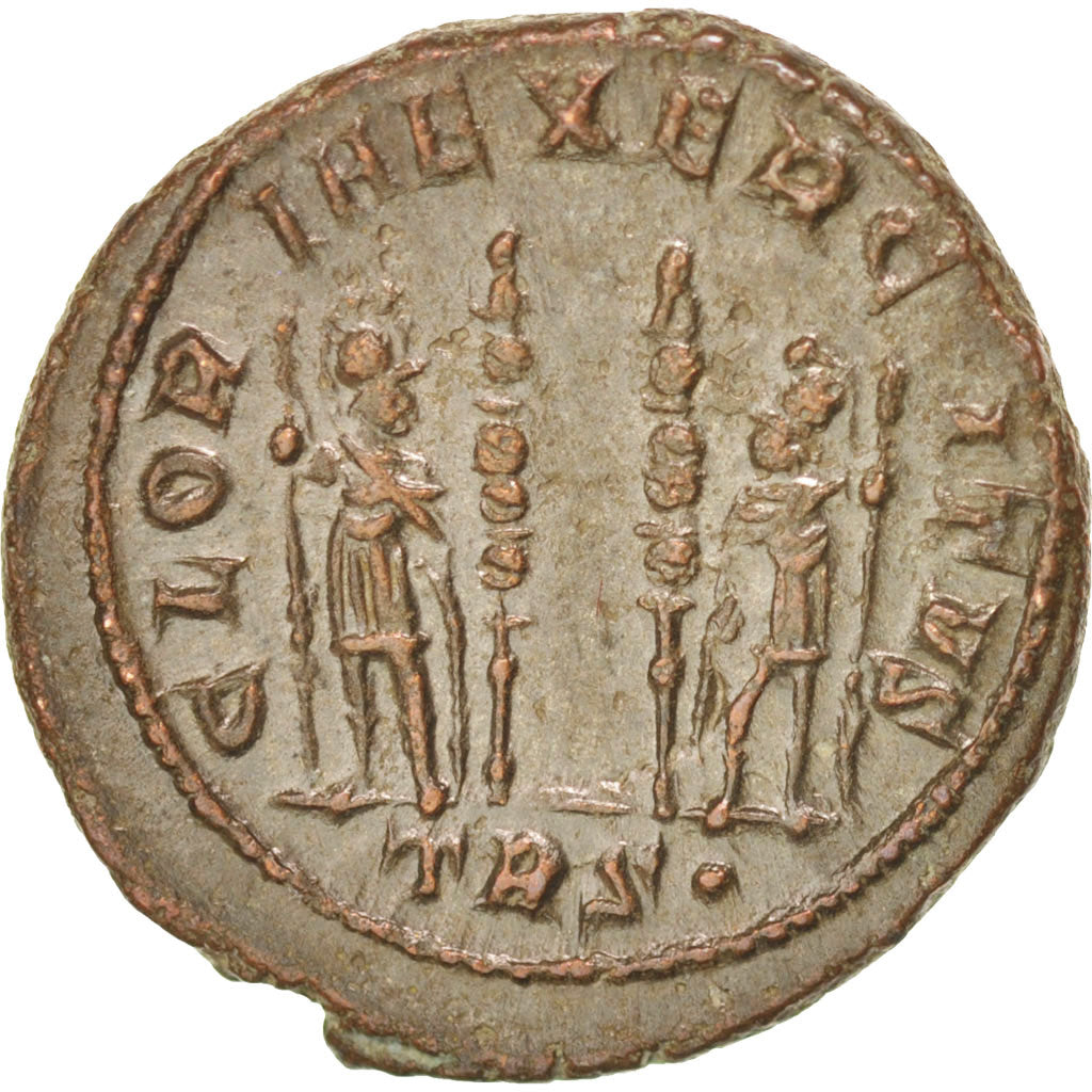 Coin, Constantine II, Nummus, Trier, AU(50-53), Copper, RIC:254