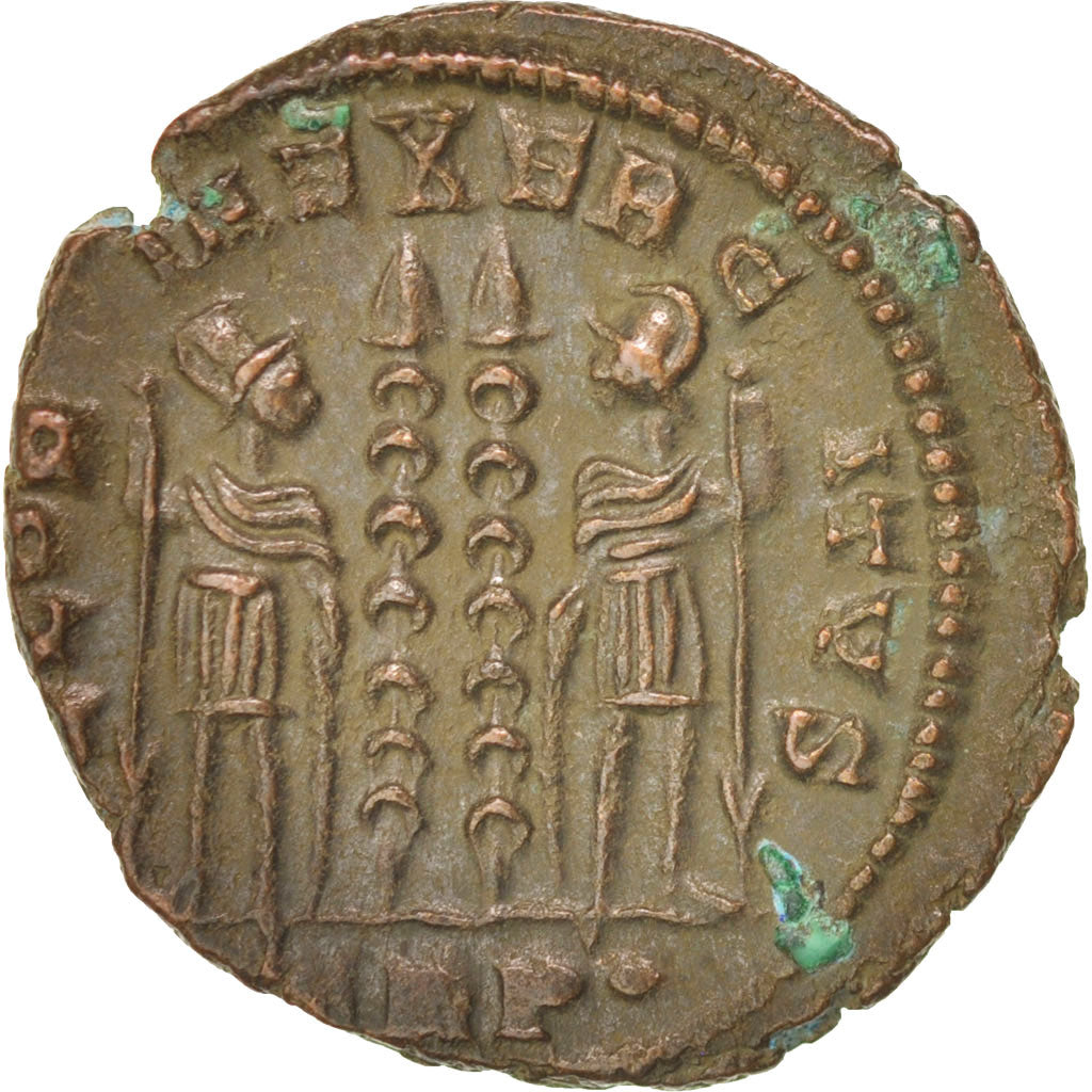 Coin, Constantine II, Nummus, Trier, AU(50-53), Copper, RIC:254