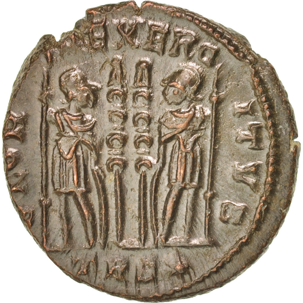 Coin, Constantine II, Nummus, Trier, AU(50-53), Copper, RIC:254