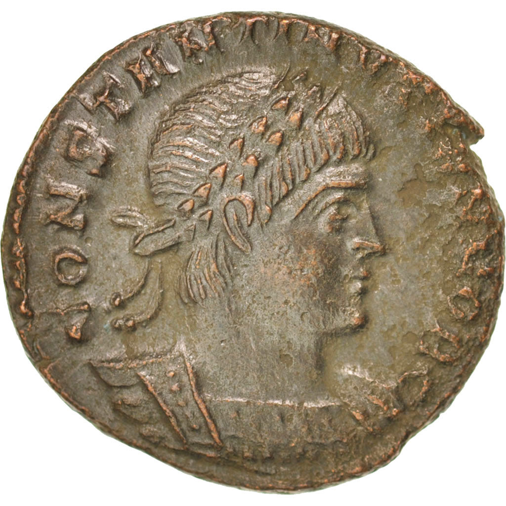 Coin, Constantine II, Nummus, Trier, AU(50-53), Copper, RIC:254