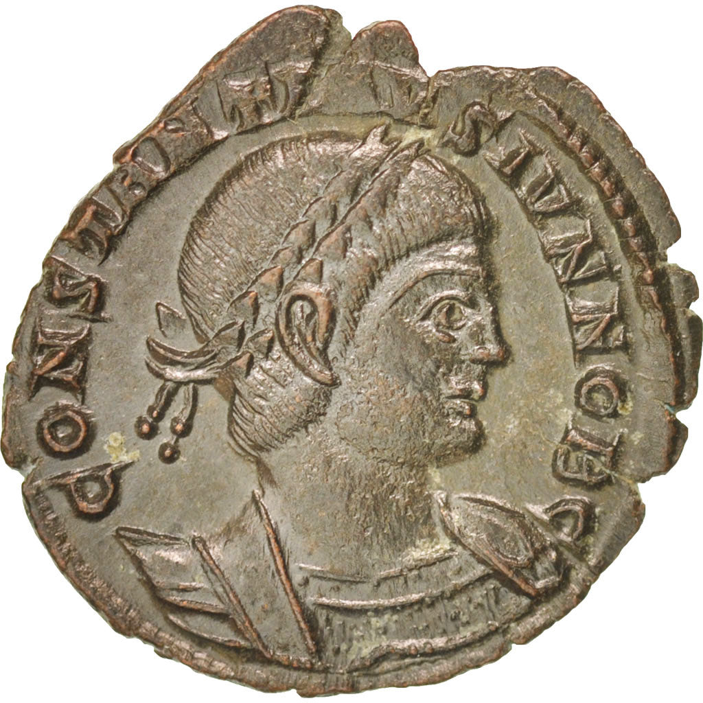 Coin, Constantine II, Nummus, Trier, AU(55-58), Copper, RIC:254