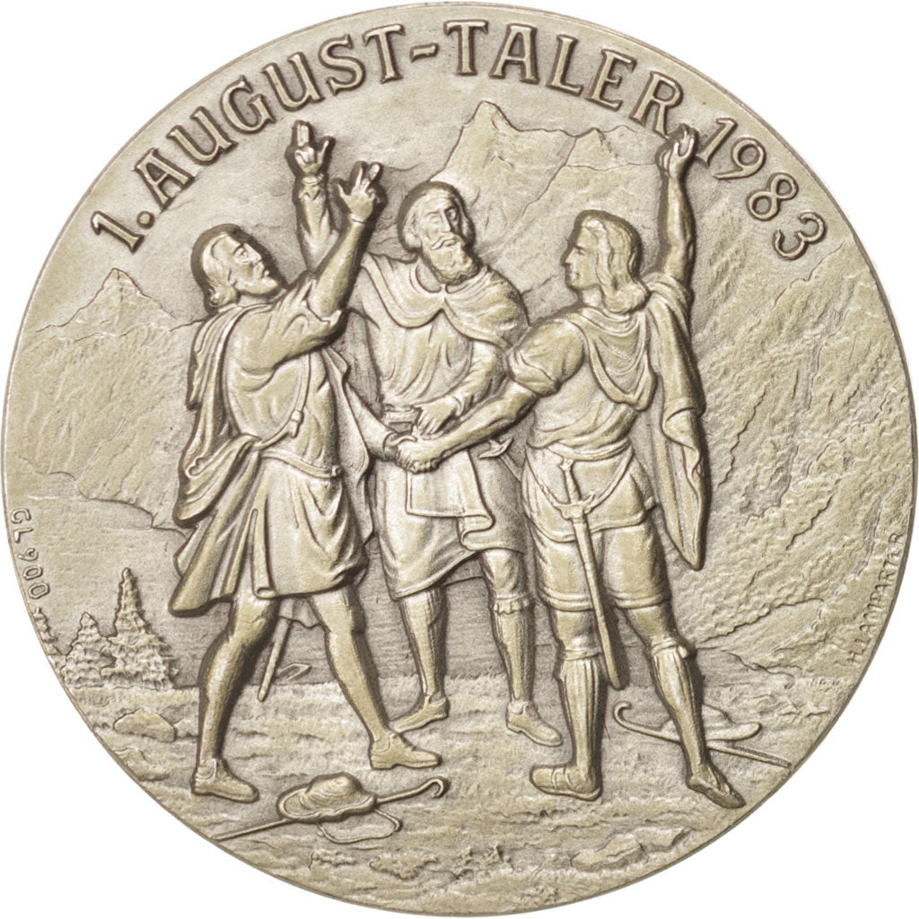 Switzerland, Token, Tourist Token, History, 1983, MS(60-62), Silver