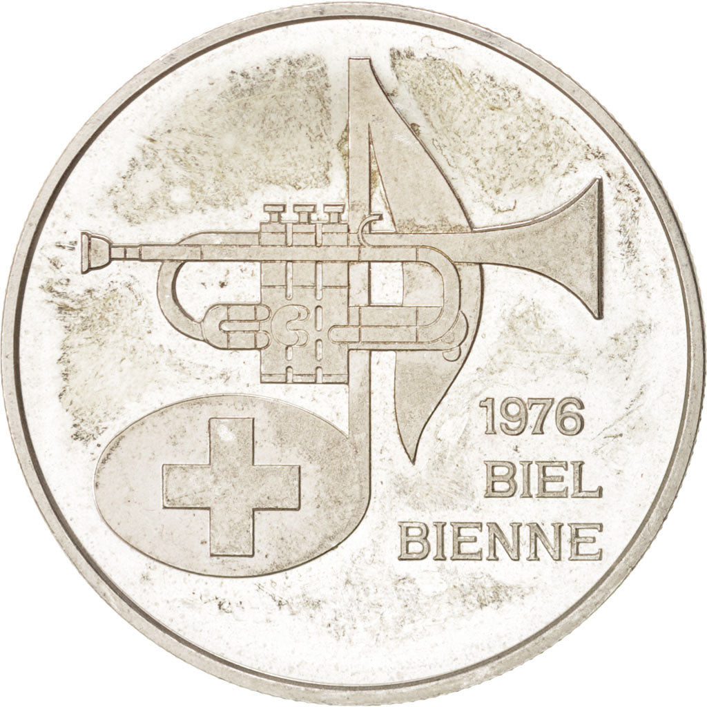 Switzerland, Token, The Music, Arts & Culture, 1976, AU(50-53), Silver