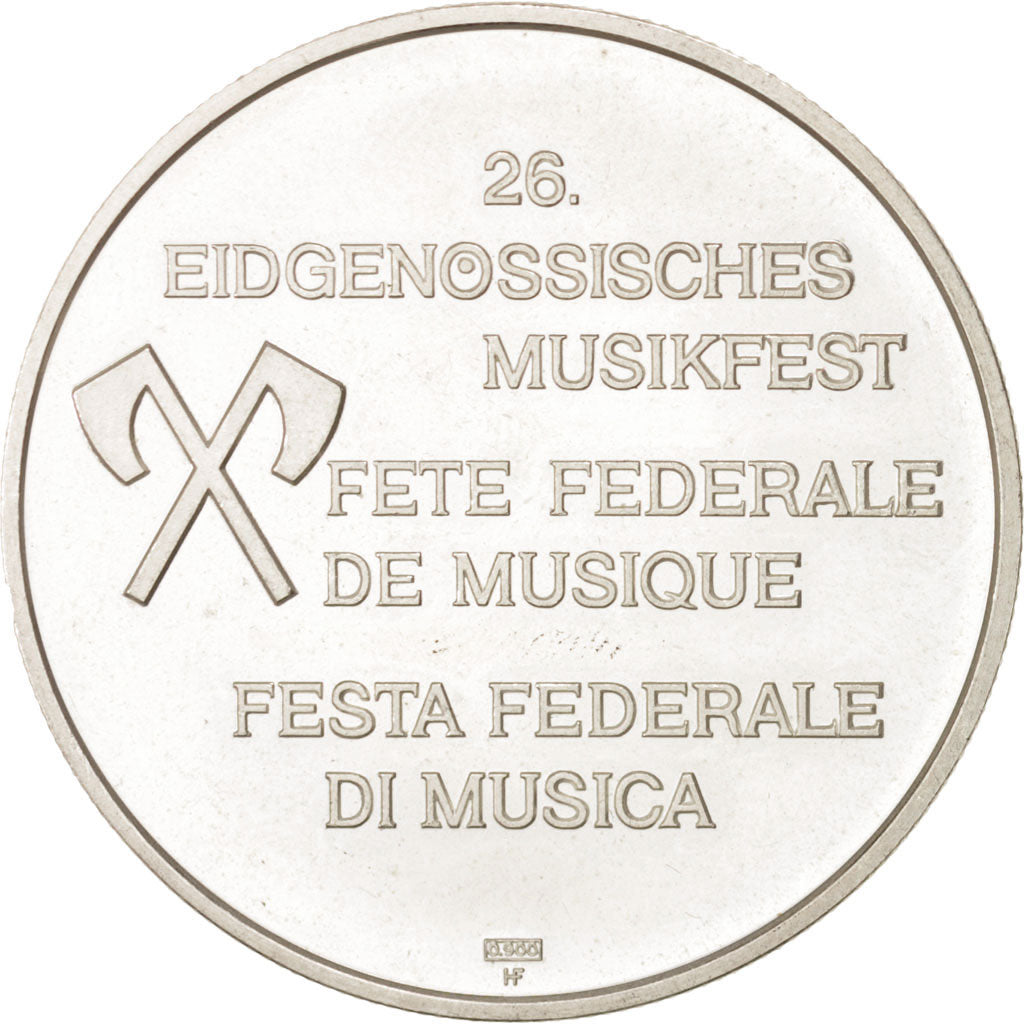 Switzerland, Token, The Music, Arts & Culture, 1976, AU(50-53), Silver
