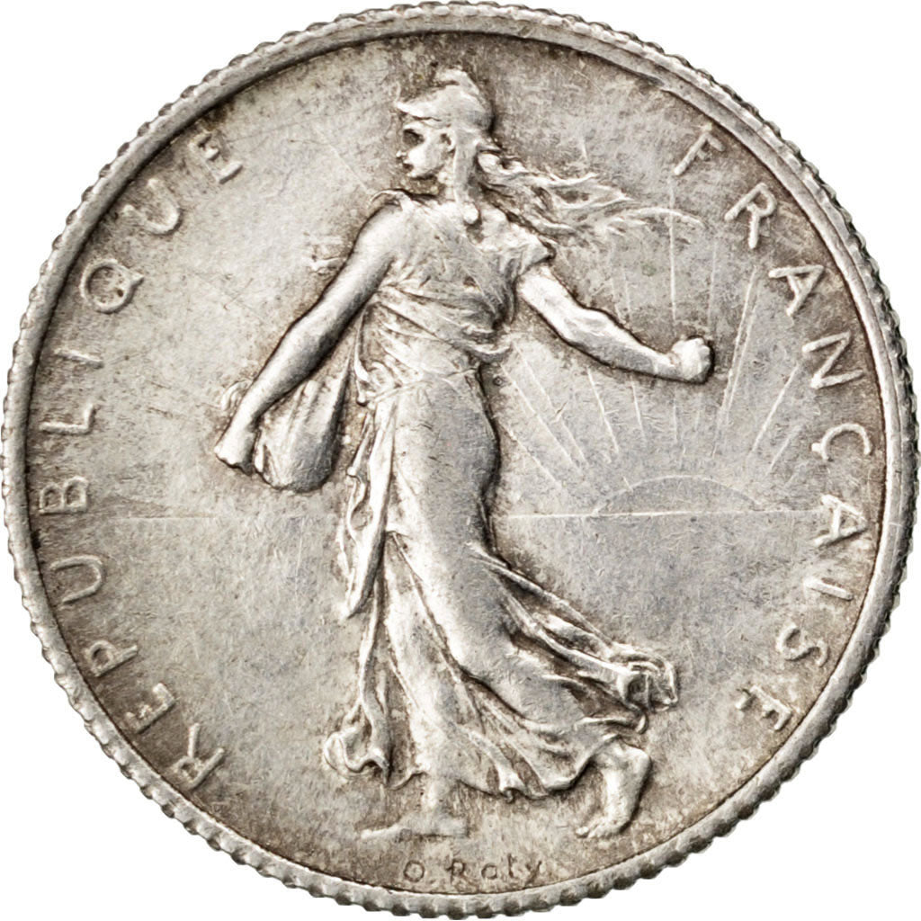 FRANCE, Semeuse, Franc, 1905, Paris, KM #844.1, EF(40-45), Silver, 23, Gadoury..