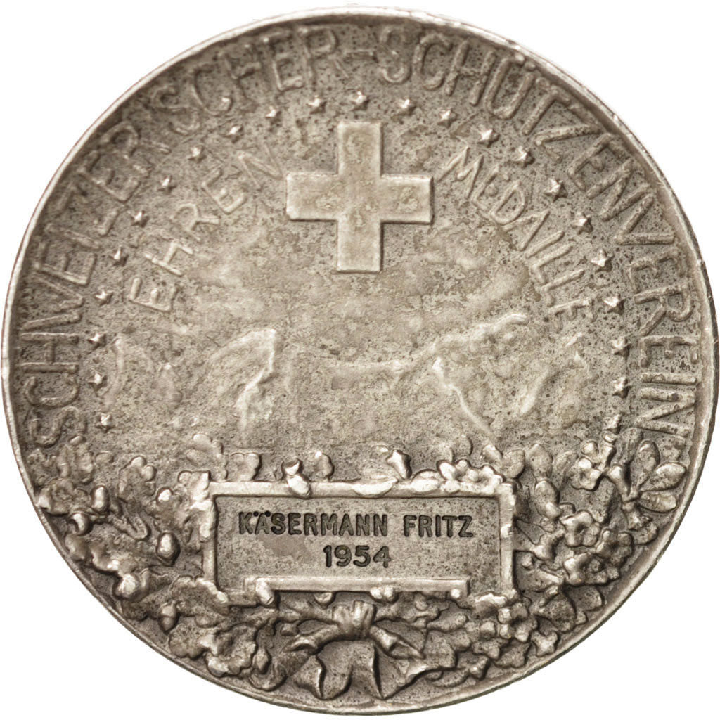 Zwitserland, Token, 1954, ZF+, Zilver