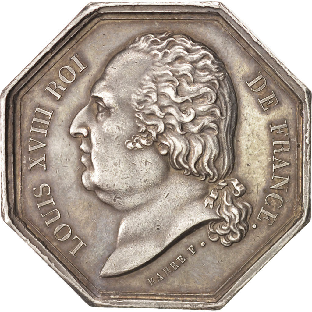 France, Token, Savings Bank, 1818, AU(55-58), Silver, Gailhouste:94