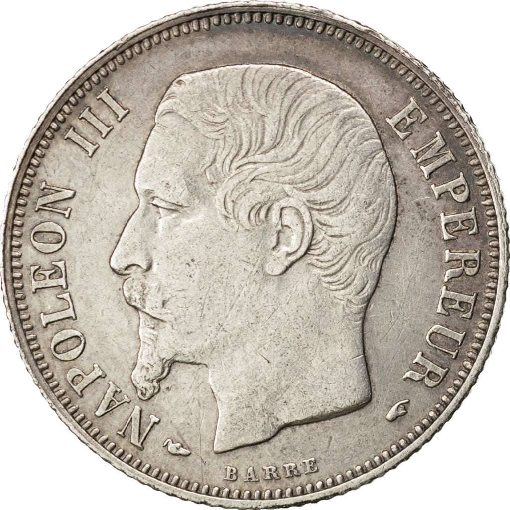 Second Empire, 1 Franc Napoléon III Tête nue, 1854 A Paris, KM 779