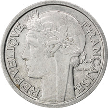 Munten, Frankrijk, Morlon, 2 Francs, 1947, Beaumont le Roger, PR, Aluminium