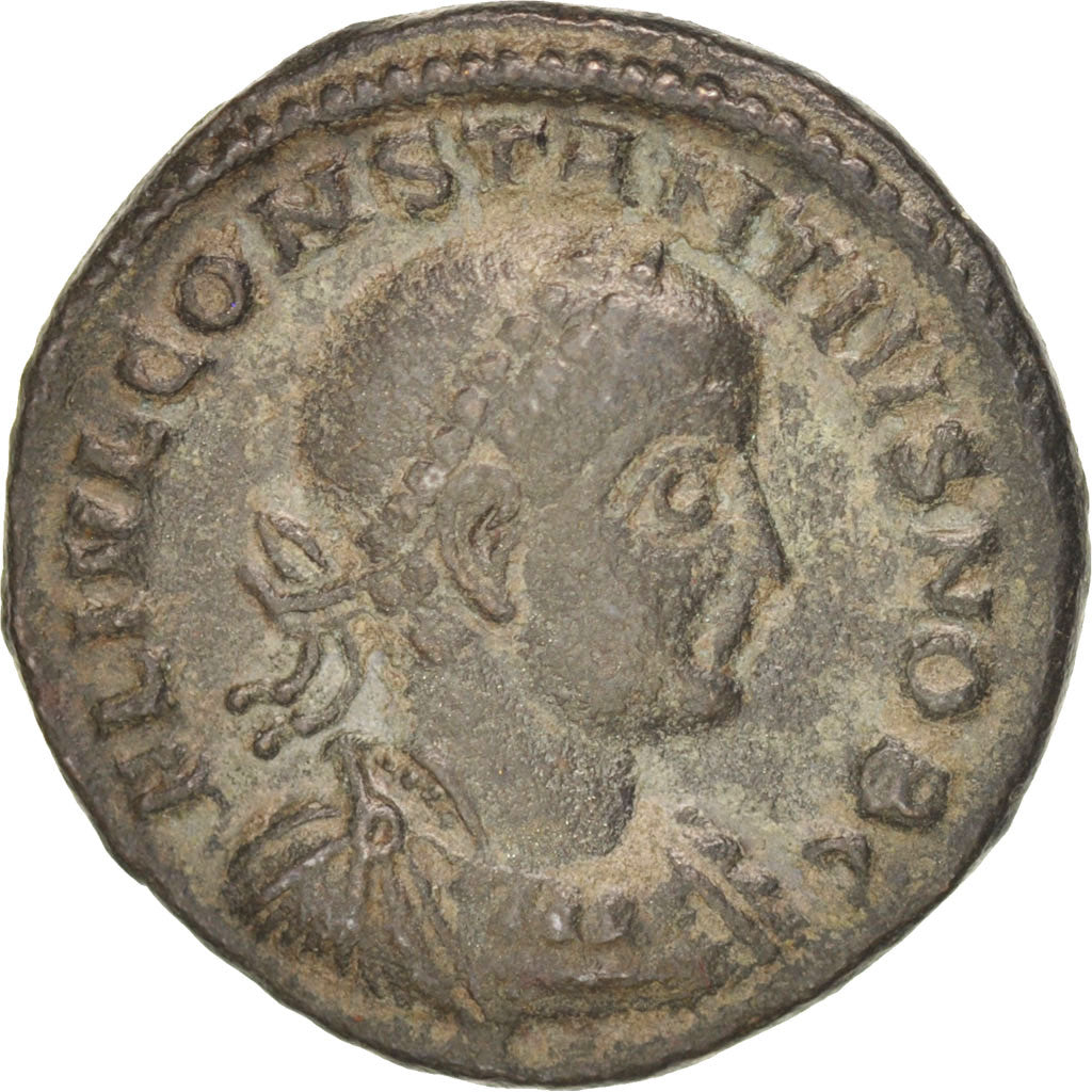 Münze, Constantius II, Follis, Thessalonica, SS+, Kupfer, RIC:158