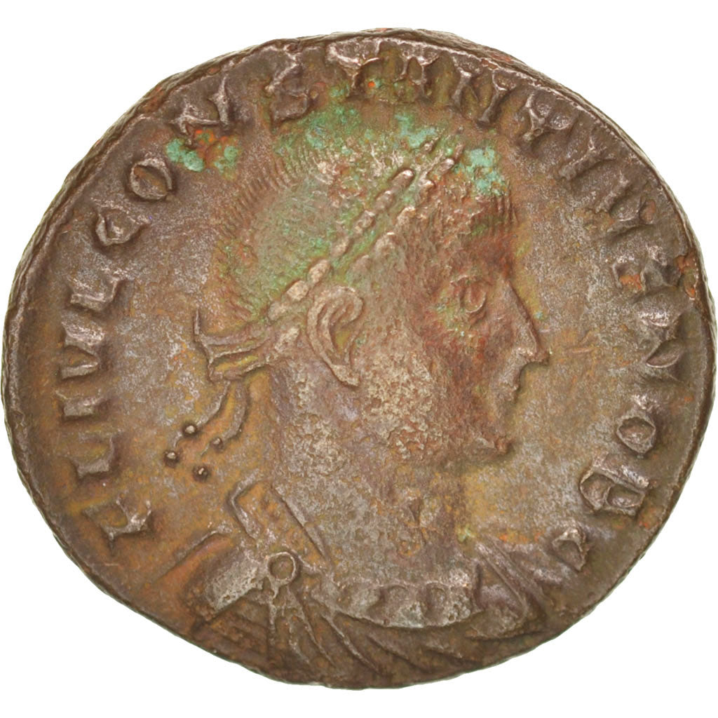 Münze, Constantius II, Follis, Thessalonica, SS+, Kupfer, RIC:158
