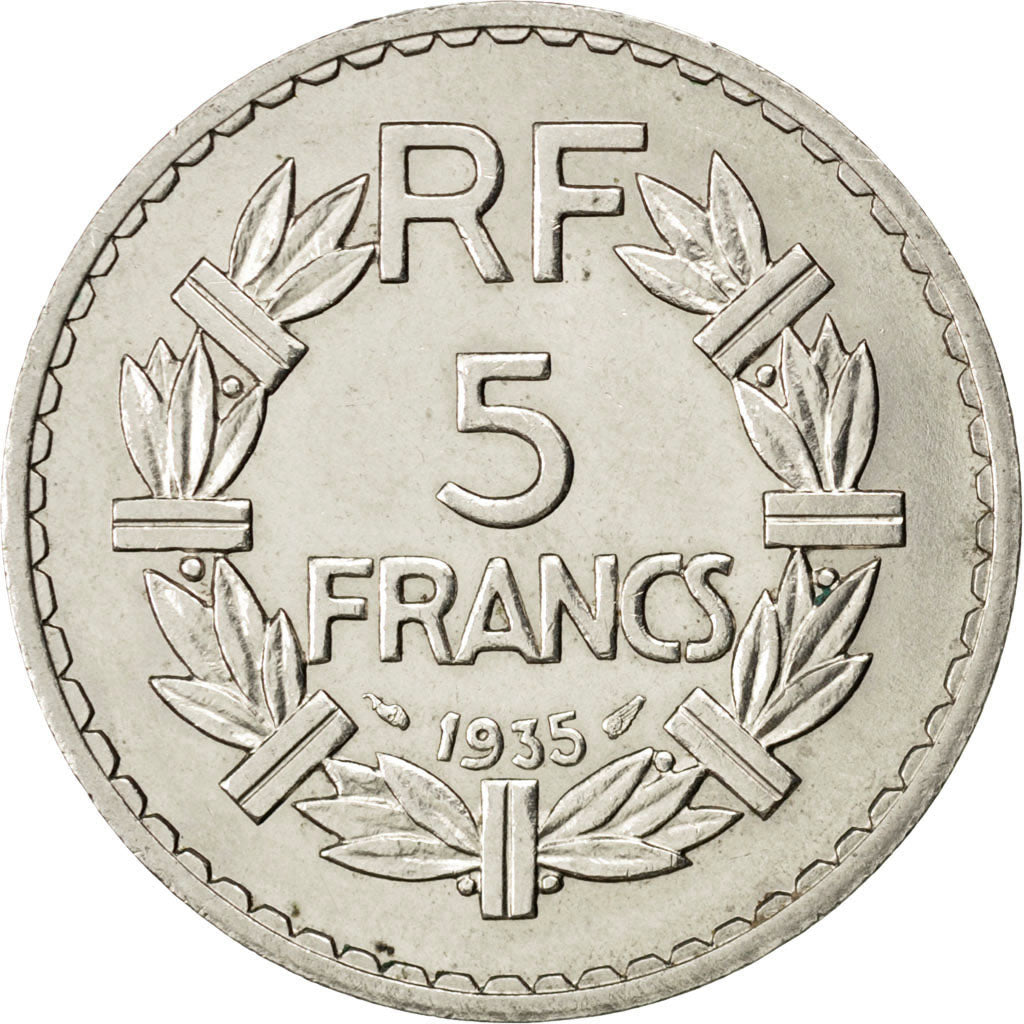 IIIème République, 5 Francs Lavrillier, 1935, KM 888a 