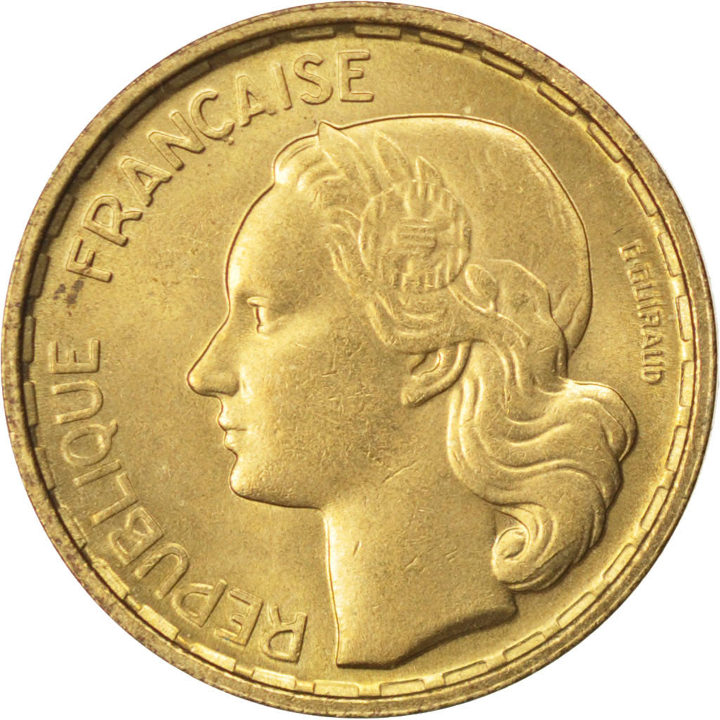 Münze, Frankreich, Guiraud, 10 Francs, 1951, VZ, Aluminum-Bronze, KM:915.1