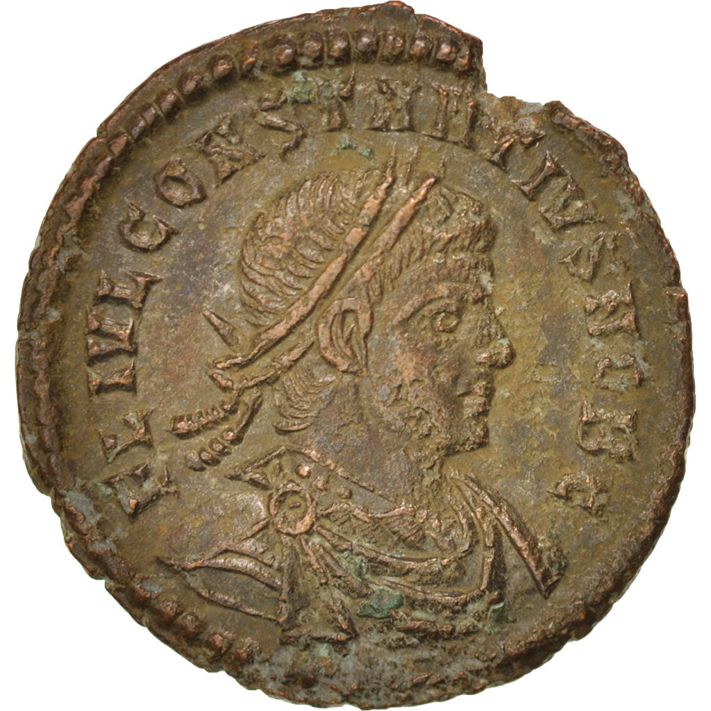 Moneta, Constantius II, Follis, Roma, AU(50-53), Miedź, RIC:329