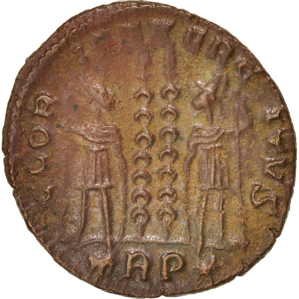 Münze, Constantius II, Follis, Trier, SS+, Kupfer, RIC:546