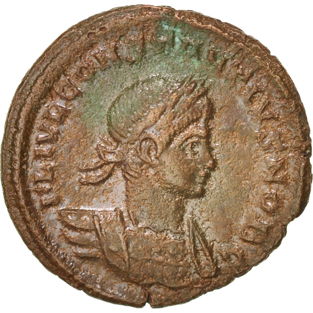 Munten, Constantius II, Follis, Trier, ZF+, Koper, RIC:546 var.