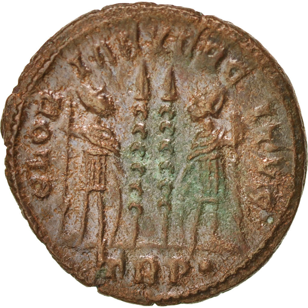 Munten, Constantius II, Follis, Trier, ZF+, Koper, RIC:546 var.