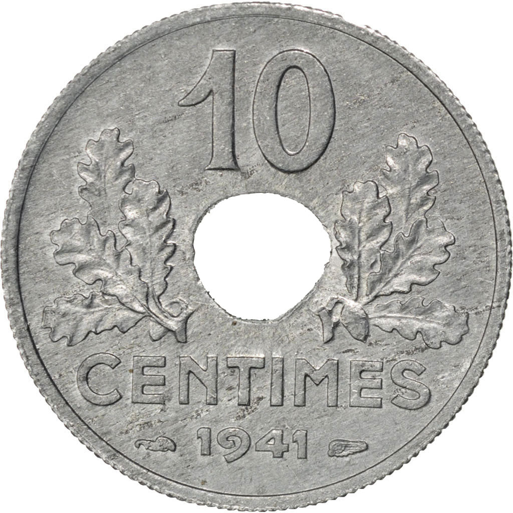 Francia, État français, 10 Centimes, 1941, SPL-, Zinco, KM:898.2, Gadoury:290