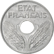 FRANCE, État français, 20 Centimes, 1943, Paris, KM #900.2, AU(55-58), Zinc, Ga.