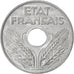 FRANCE, État français, 20 Centimes, 1943, Paris, KM #900.2, AU(55-58), Zinc, Ga.