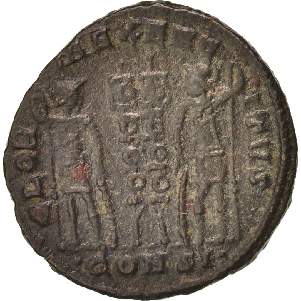 Munten, Constantius II, Follis, Constantinople, ZF, Koper, RIC:82 var.