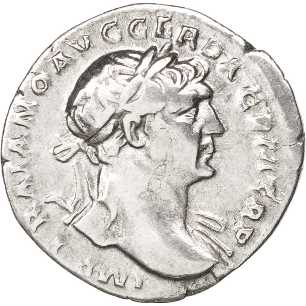 Moneda, Trajan, Denarius, Roma, MBC, Plata, RIC:128