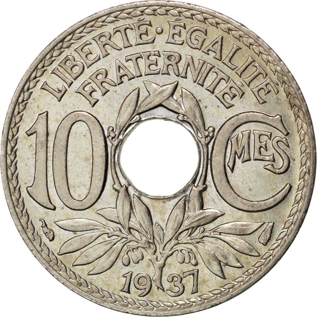 Coin, France, Lindauer, 10 Centimes, 1937, MS(63), Copper-nickel, KM:866a