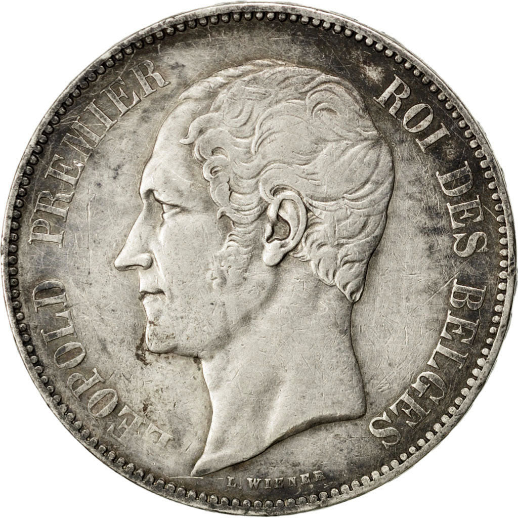 Belgique, Léopold I, 5 Francs, 1852, KM 17