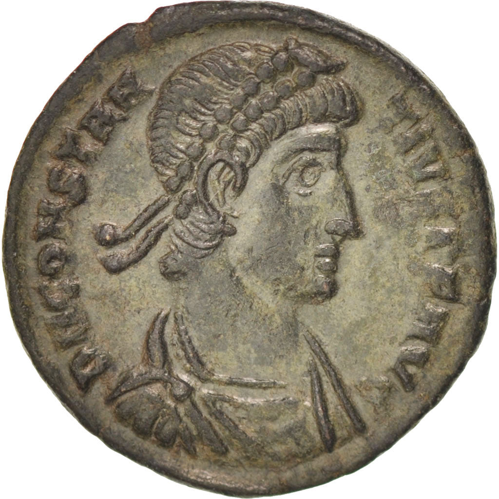 Coin, Constantius II, Half Maiorina, Siscia, AU(55-58), Copper, RIC:240b