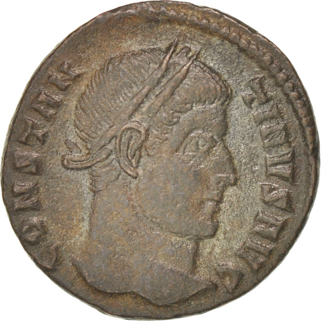 Moneta, Constantine I, Follis, Ticinum, AU(50-53), Miedź, RIC:167s