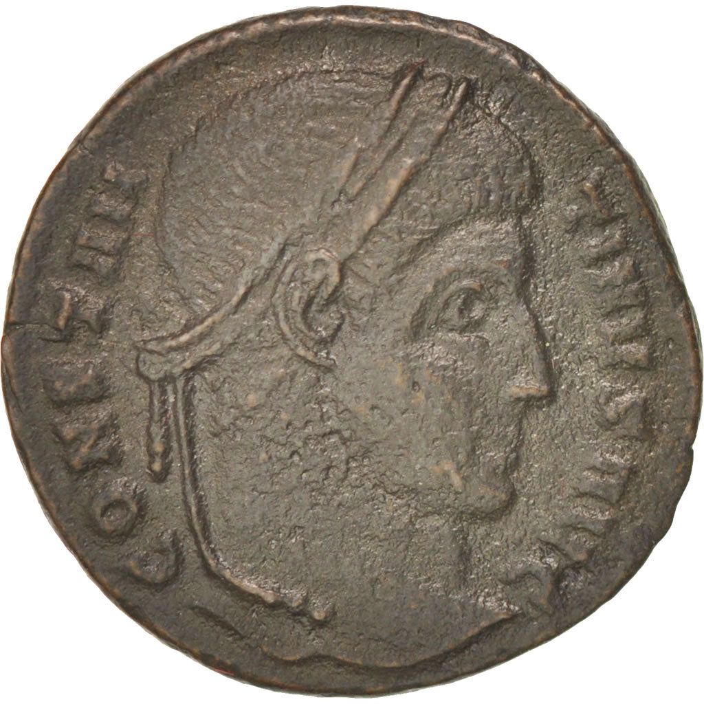Moneta, Constantine I, Follis, Ticinum, BB+, Rame, RIC:167t