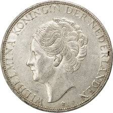 NETHERLANDS, 2-1/2 Gulden, 1933, KM #165, AU(50-53), Silver, 38, 24.90