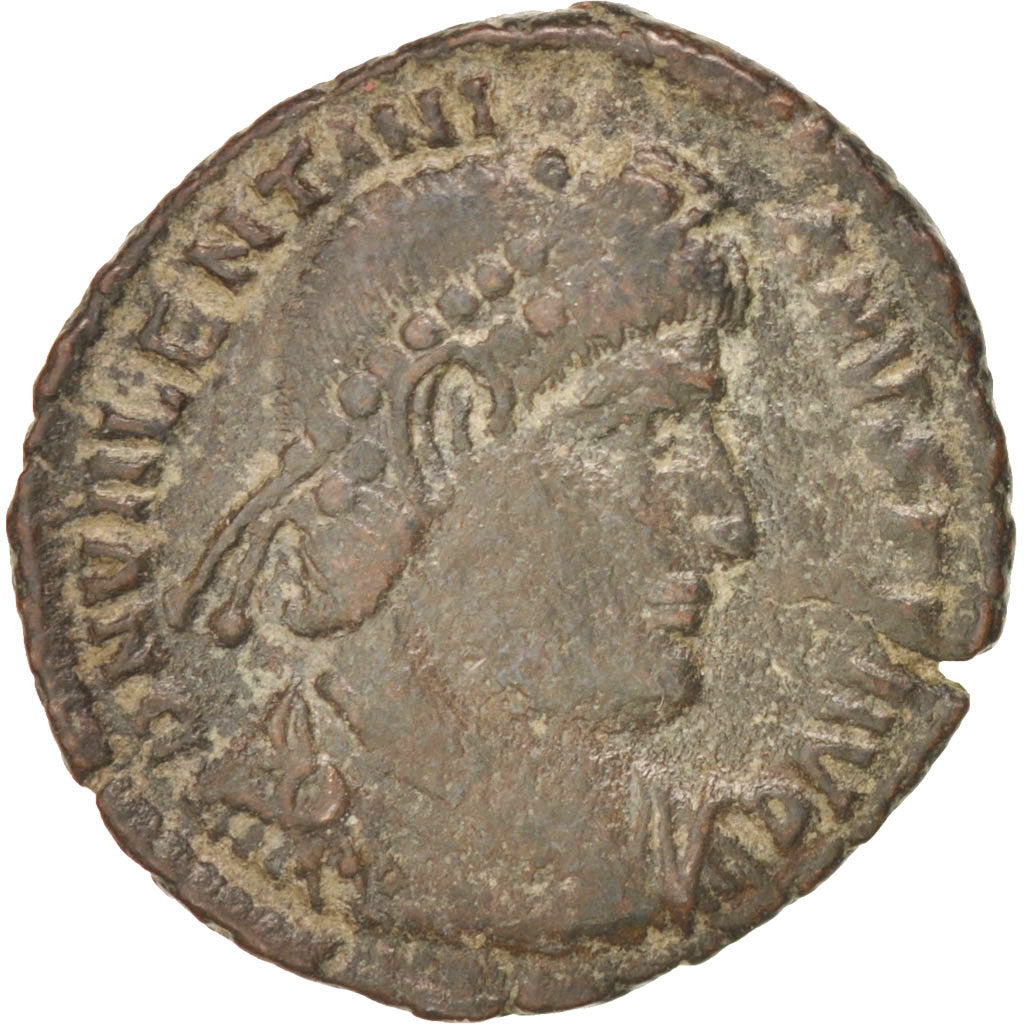 Moneta, Valentinian I, Nummus, Siscia, BB+, Rame, RIC:7